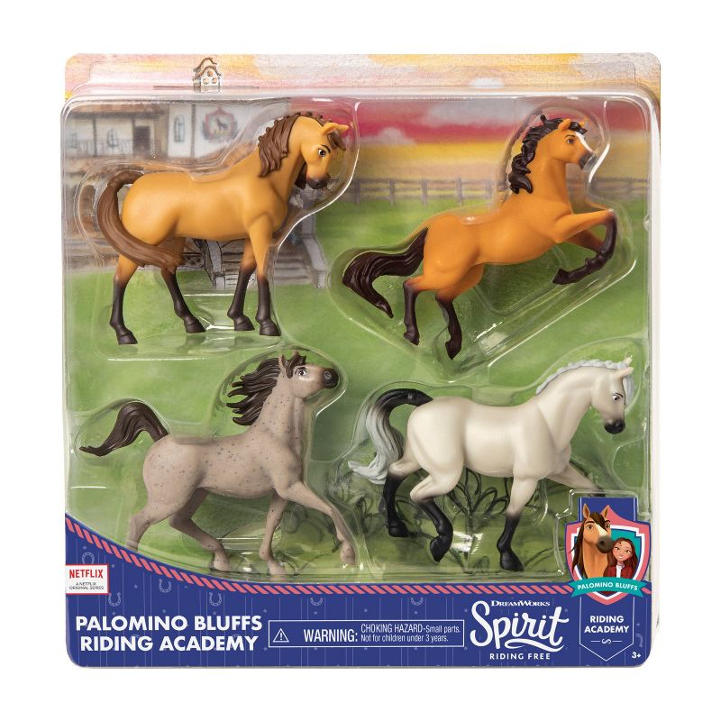 Spirit Riding Free Palomino Bluffs Riding Academy Horse Figure 4pk