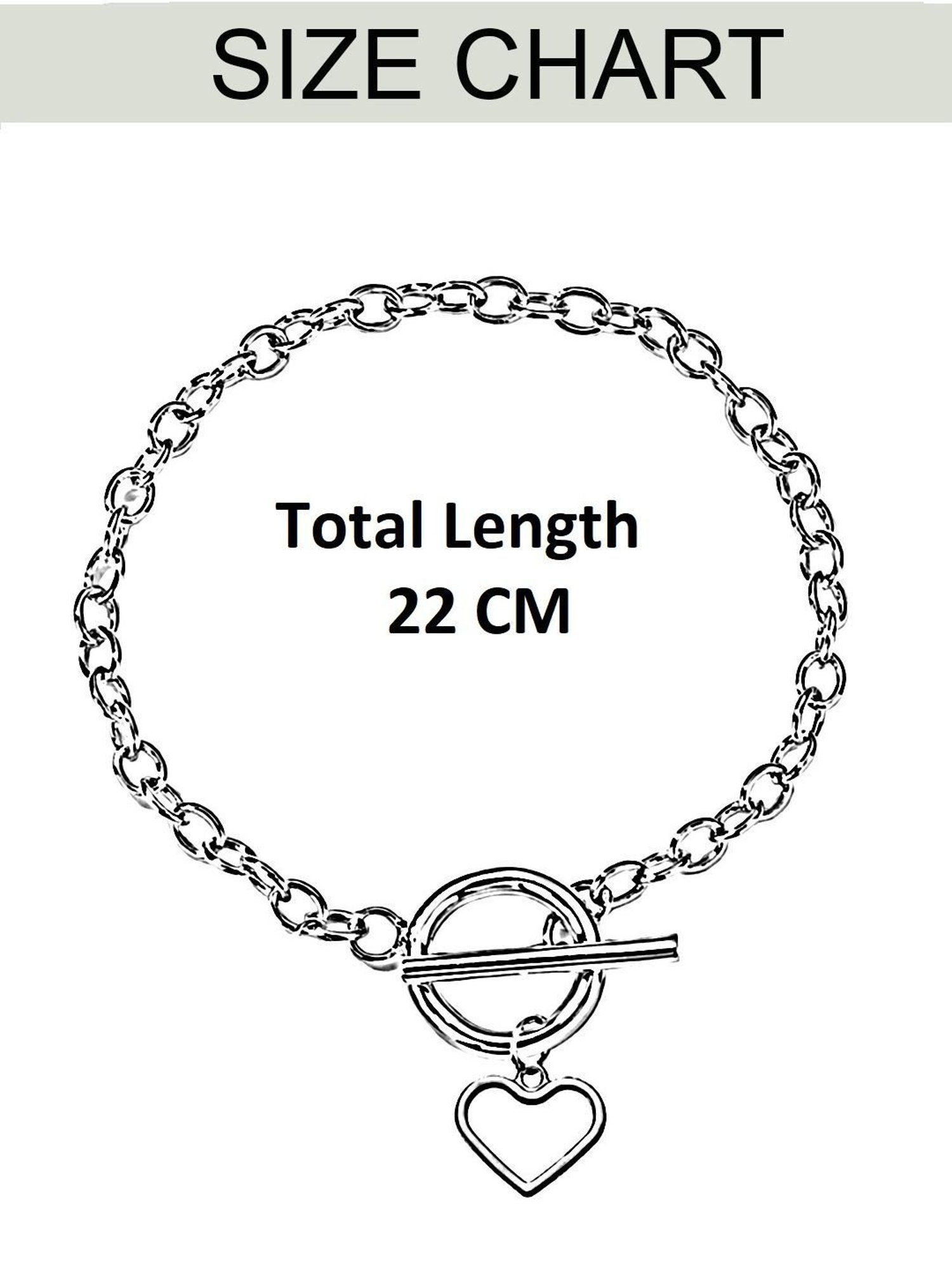OOMPH Golden Tone Stylish Latest Link Chain Heart Charm Bracelet for Women