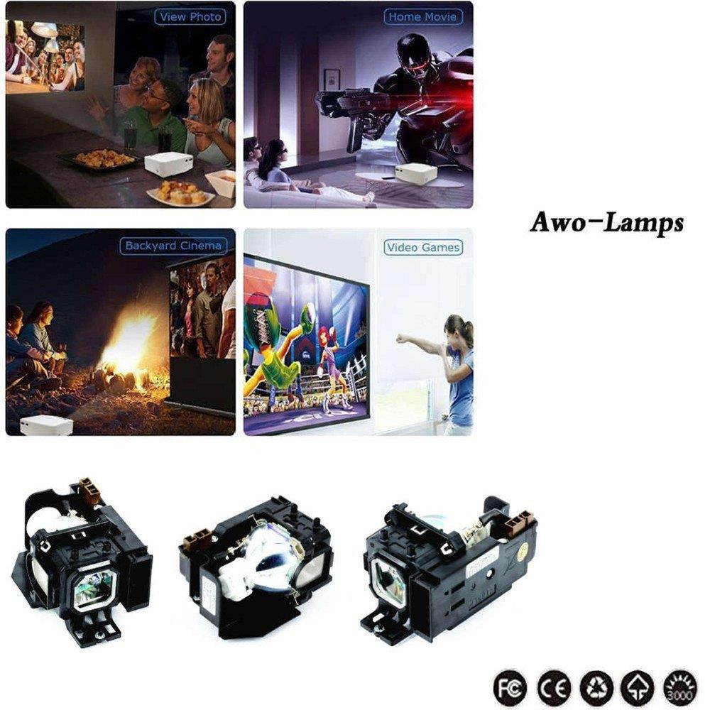 AWO VT85LP Premium Replacement Bulb/Lamp with Housing for NEC VT480 VT490 VT491 VT495 VT580 VT590 VT595 VT695 Projectors