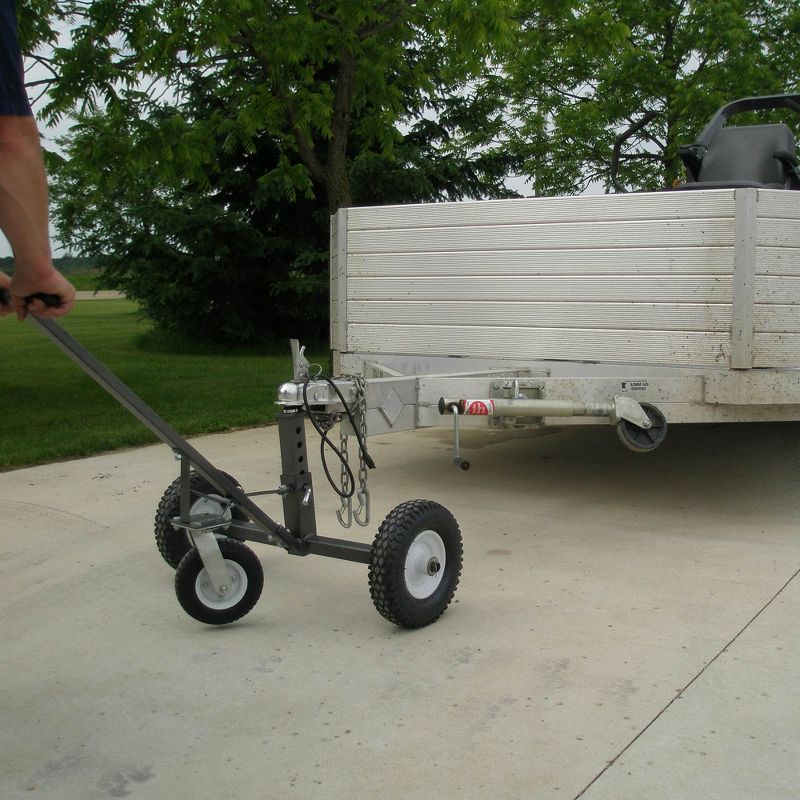 Tow Tuff TMD-800C Adjustable Solid Steel 800 lb Capacity Trailer Dolly w/ Caster