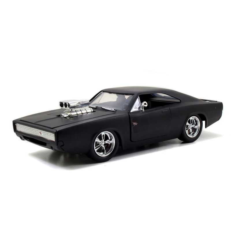 Jada Toys Fast & Furious 1970 Dodge Charger R/T Die-Cast Vehicle 1:24 Scale Primer Black