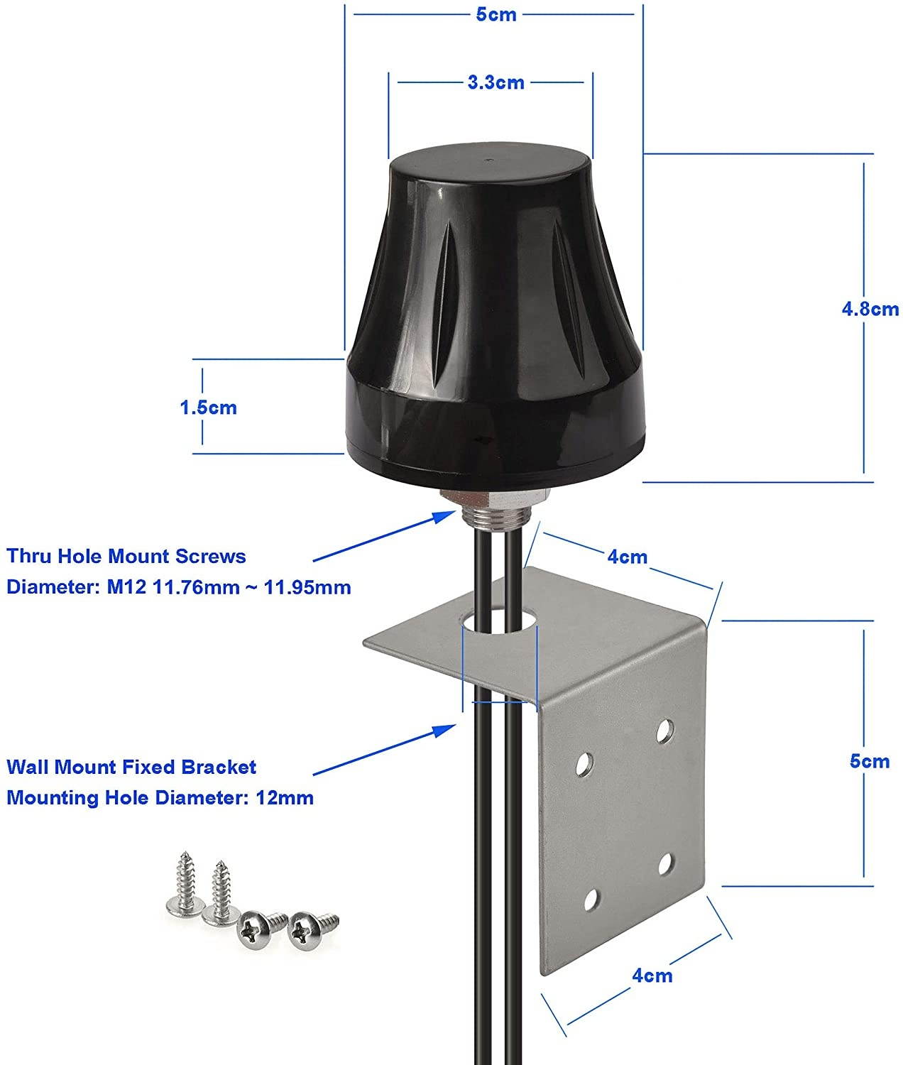 Bingfu 4G LTE Cellular GPS Fixed Bracket Wall Mount Antenna Compatible with 4G LTE Industrial Router Cellular IoT Gateway Modem Trail Camera Security Vehicle Truck Van RV Bus Real Time Monitor Tracker