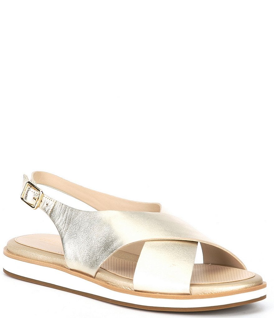 Cole Haan Mira Leather Cross-Band Sandals