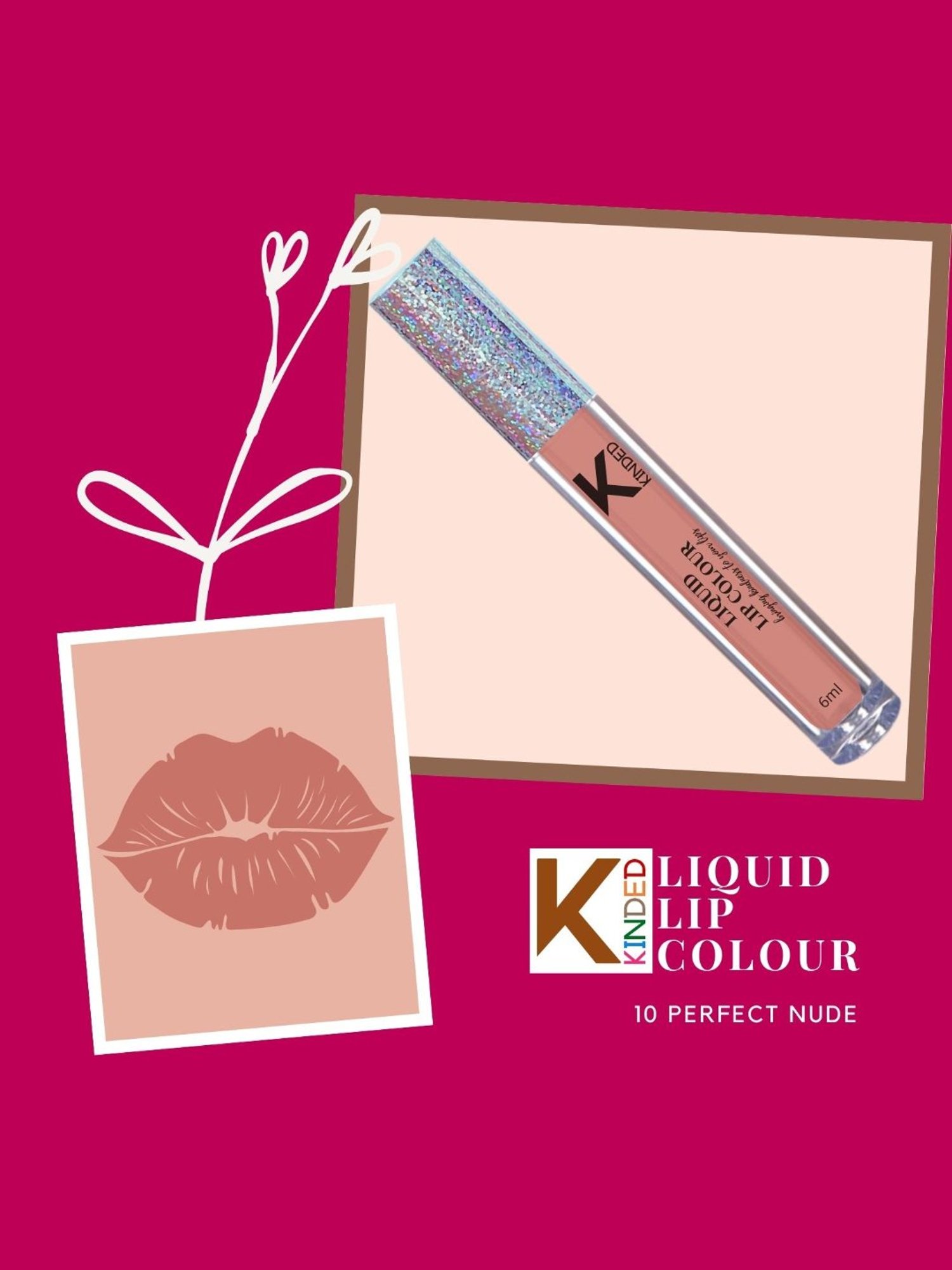 KINDED Liquid Lip Colour 08 Sangria Orange & 10 Perfect Nude Combo