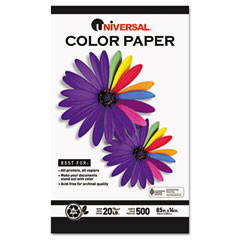 UNIVERSAL Colored Paper 20lb 8-1/2 x 11 Canary 500 Sheets/Ream 11201