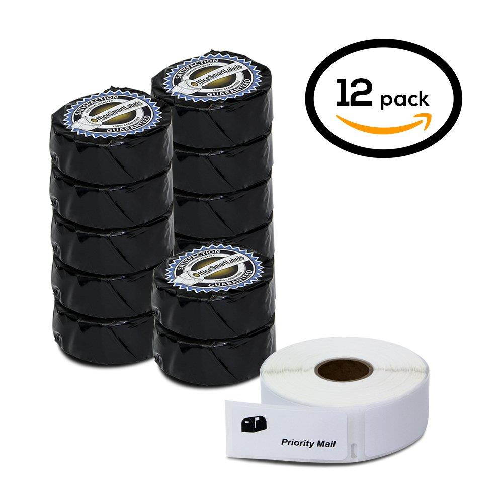 Dymo Compatible 30336-1" x 2-1/8" Multipurpose Labels (12 Rolls - 500 Labels Per Roll)