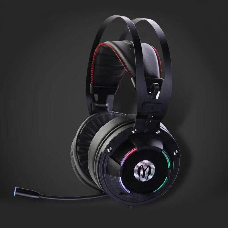 ALAMENGDA AL300 Gaming Headset for PS4, Gaming Headphones with 7.1 Surround Sound, Xbox One Headset with Noise Canceling Mic LED Light, Over-Ear Headphones for PS4/PS5, Xbox One, PC, Mac