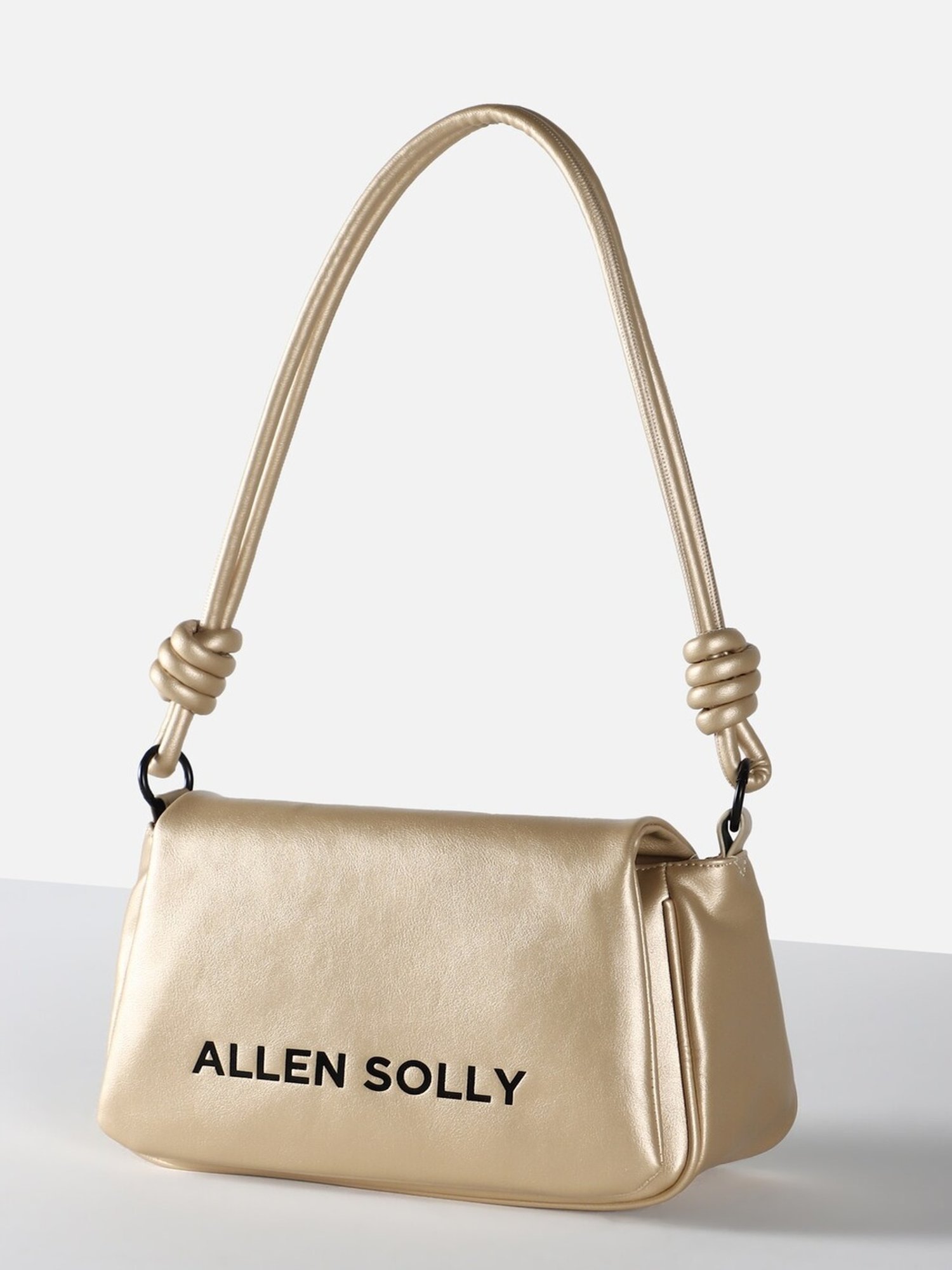 Allen Solly Gold Logo Medium Shoulder Handbag