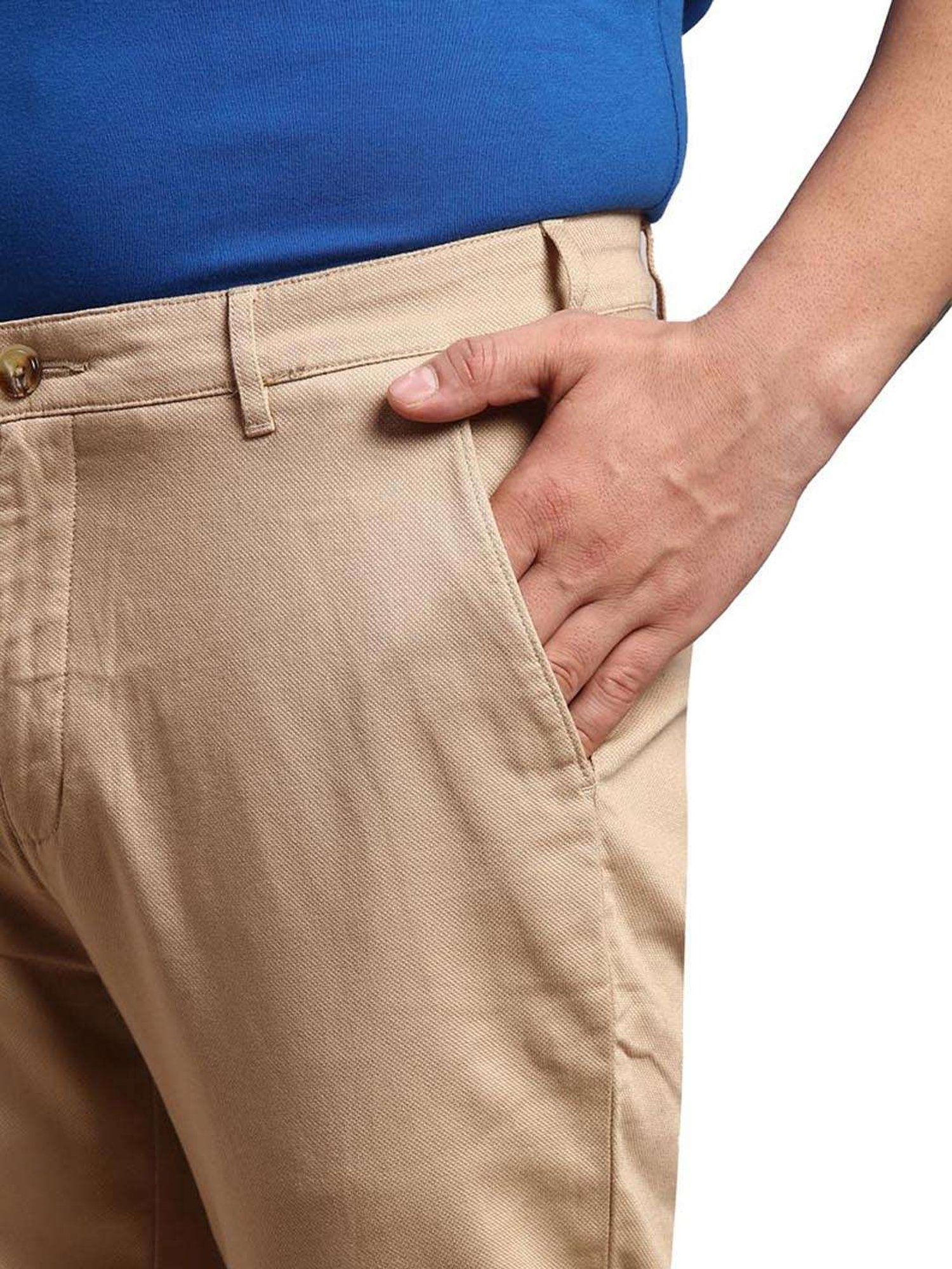 ColorPlus Brown  Regular Fit Trousers