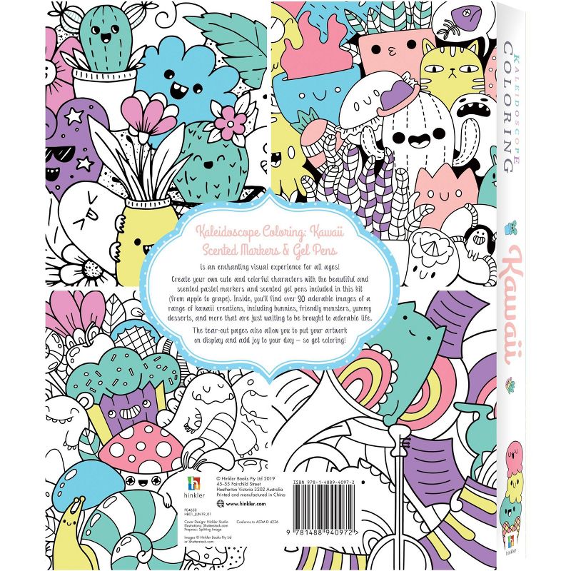 Kaleidoscope Coloring Kit: Kawaii - Hinkler Books