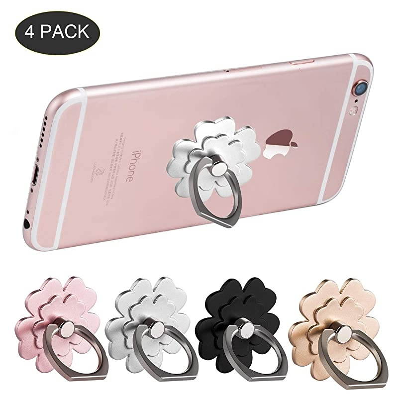 Ring Stand Holder Flower Finger Ring Grip Car Mount 360Rotation Kickstand Compatible for iXs X 8 7 7s 6 6s Samsung Galaxy S8 S7 S6 LG HTC Google Nexus4 Packs