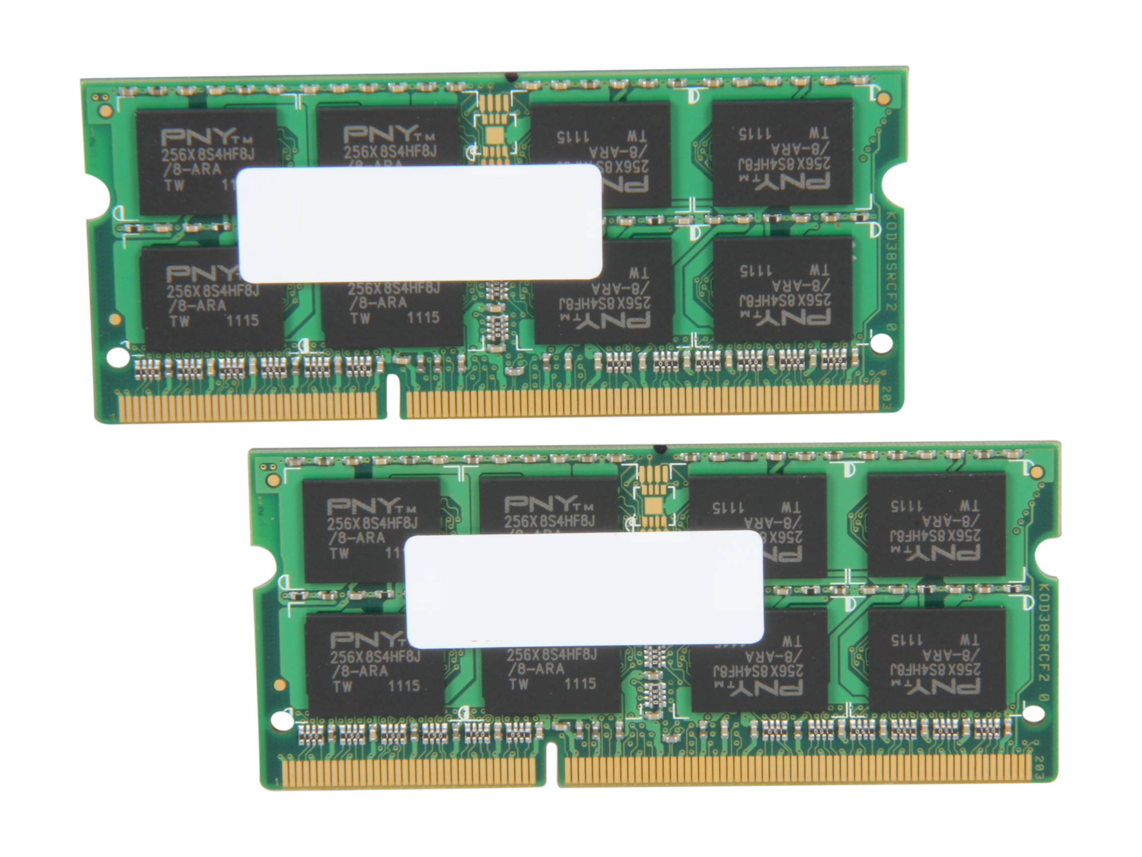 PNY 8GB (2 x 4GB) 204-Pin DDR3 SO-DIMM DDR3 1333 (PC3 10666) Laptop Memory Model MN8192KD3-1333