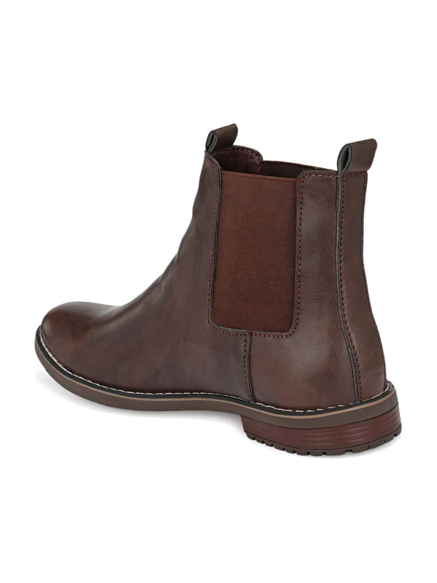 El Paso Men's Brown Chelsea Boots