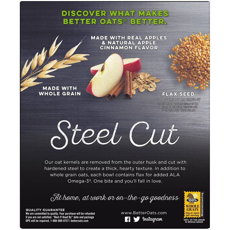 Better Oats Apples & Cinnamon Steel Cut Oats - 12.3oz