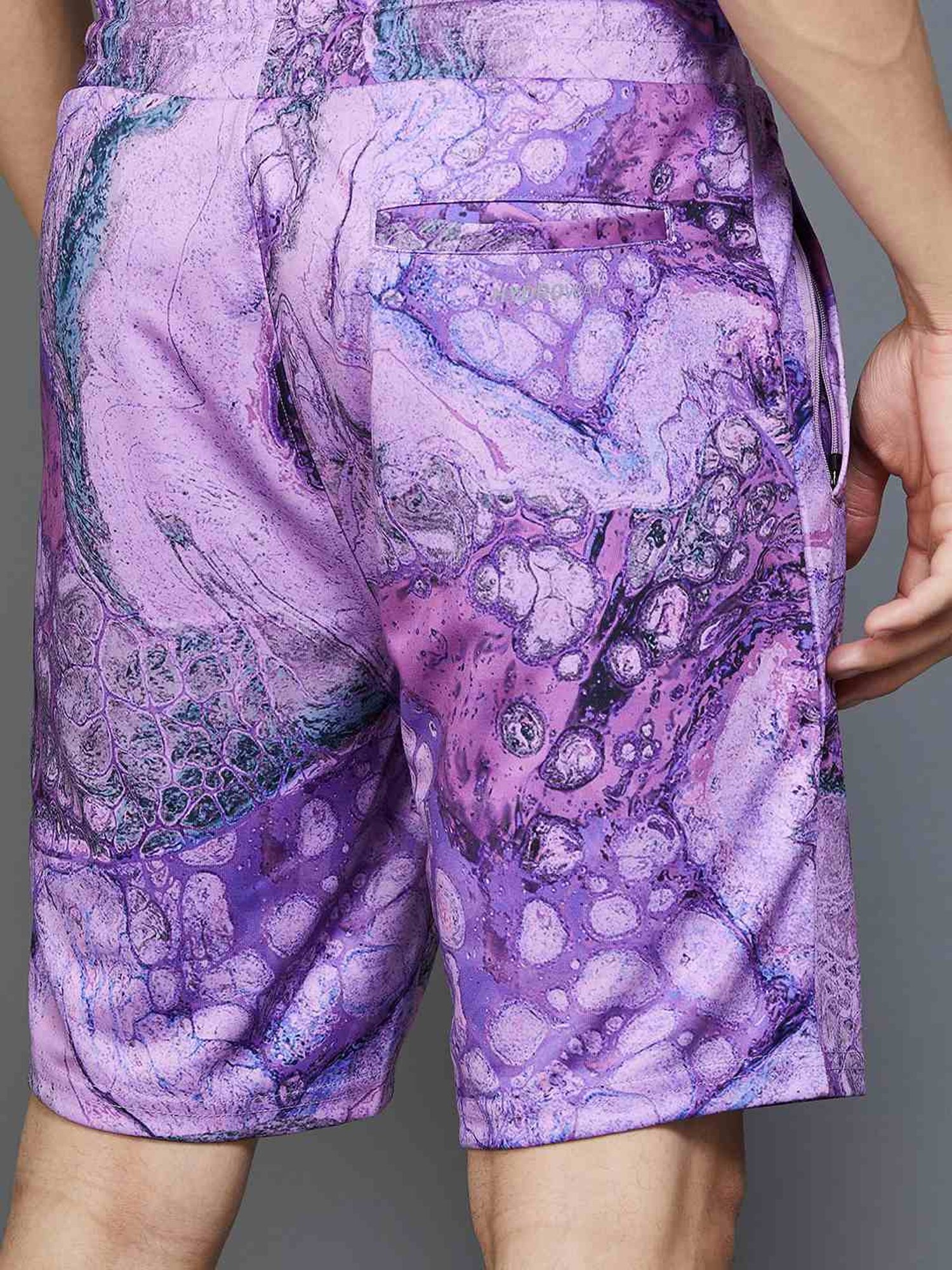 KAPPA Purple Regular Fit Printed Shorts