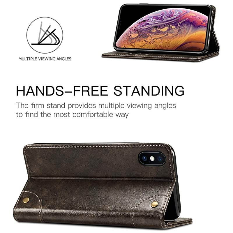 iPhone 8 Plus Case iPhone 7 Plus Case Leather Wallet Folio Case Magnetic Closure Flip Cover with Stand and Credit Card Slot for iPhone 8 Plus 7 Plus