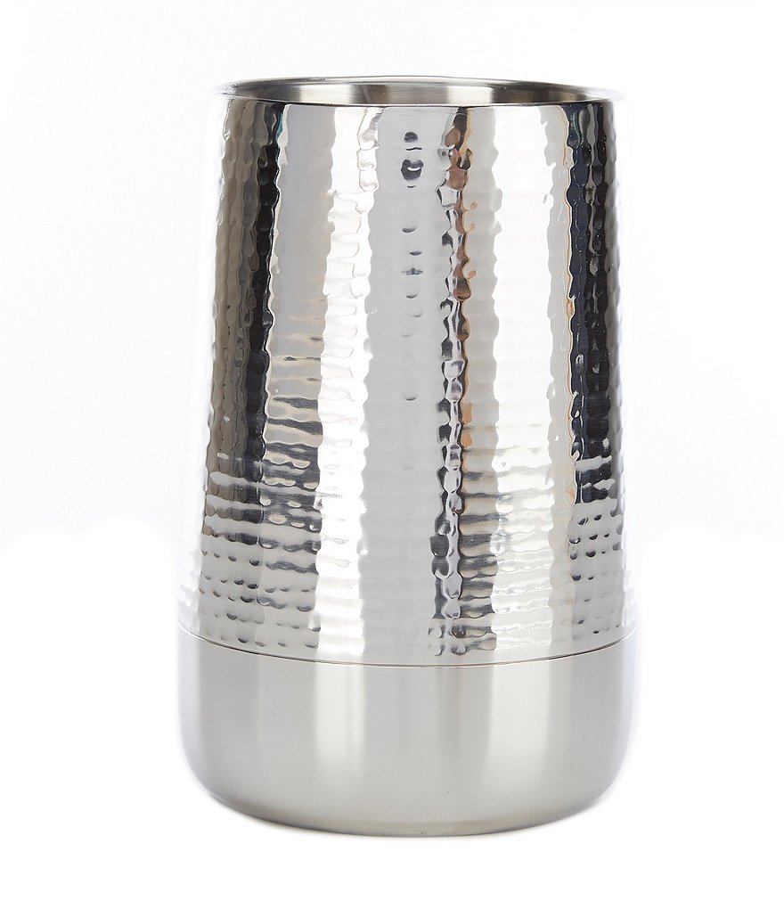 Southern Living Modern Stainless Steel Hammered Cocktail Shaker