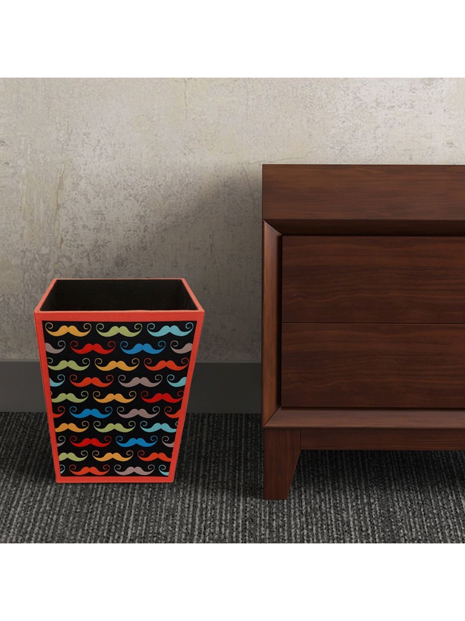 SEJ by Nisha Gupta Multicolor Wooden Open Dry Bin - 11.5 Litres