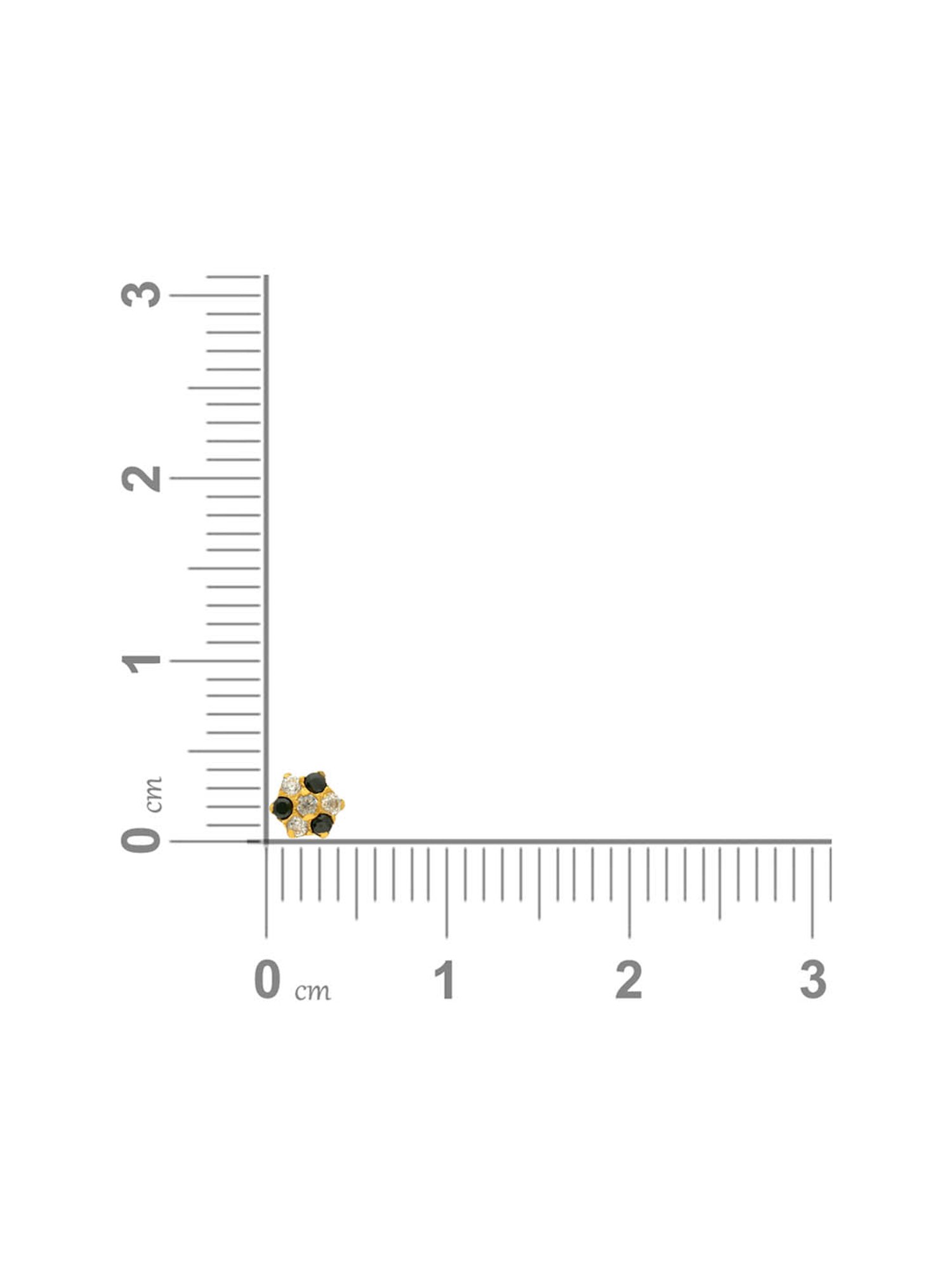 Malabar Gold and Diamonds 22k Gold Floral Nosepin for Women