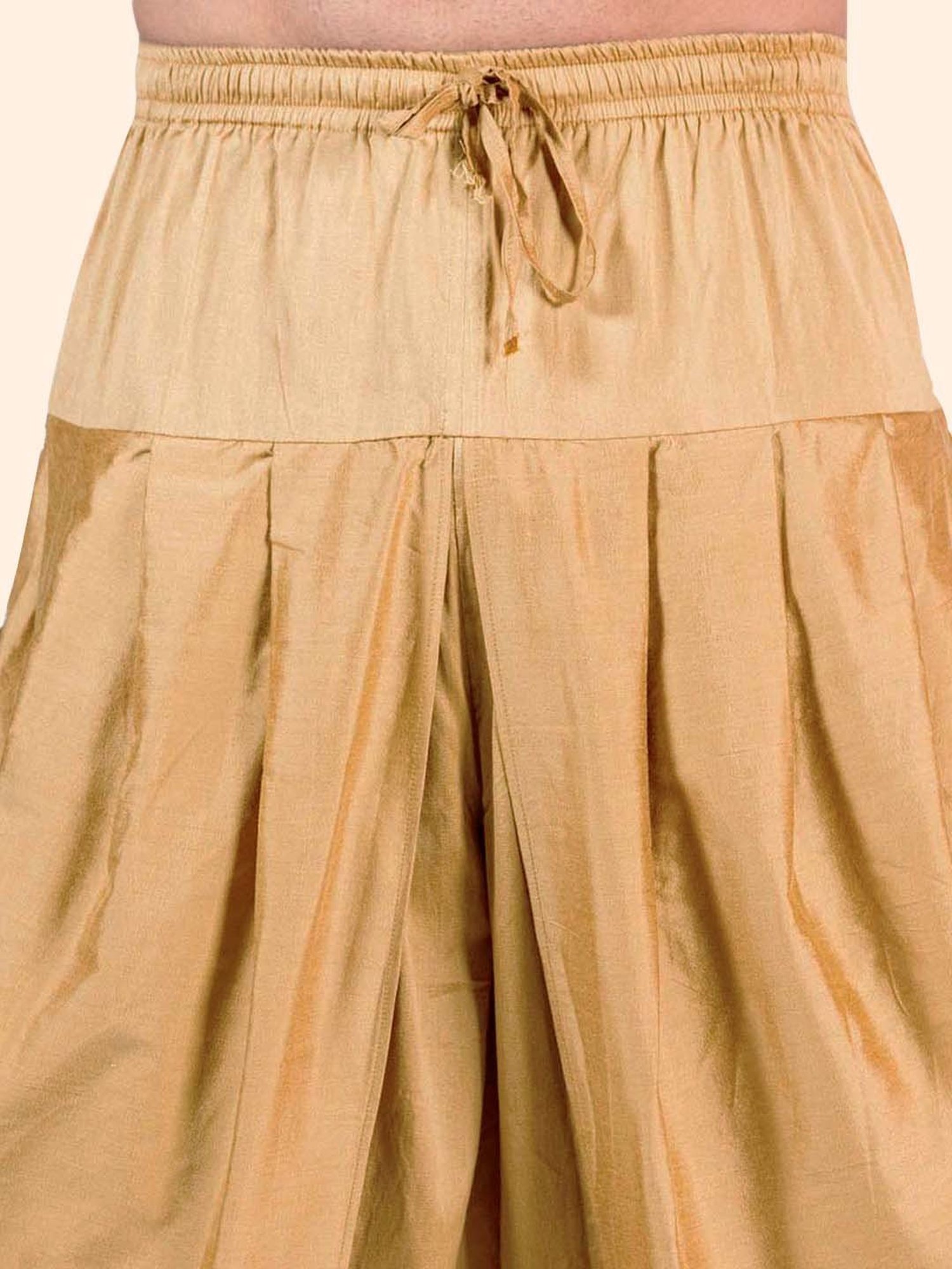 KISAH Blue & Beige Regular Fit Self Design Sherwani Set