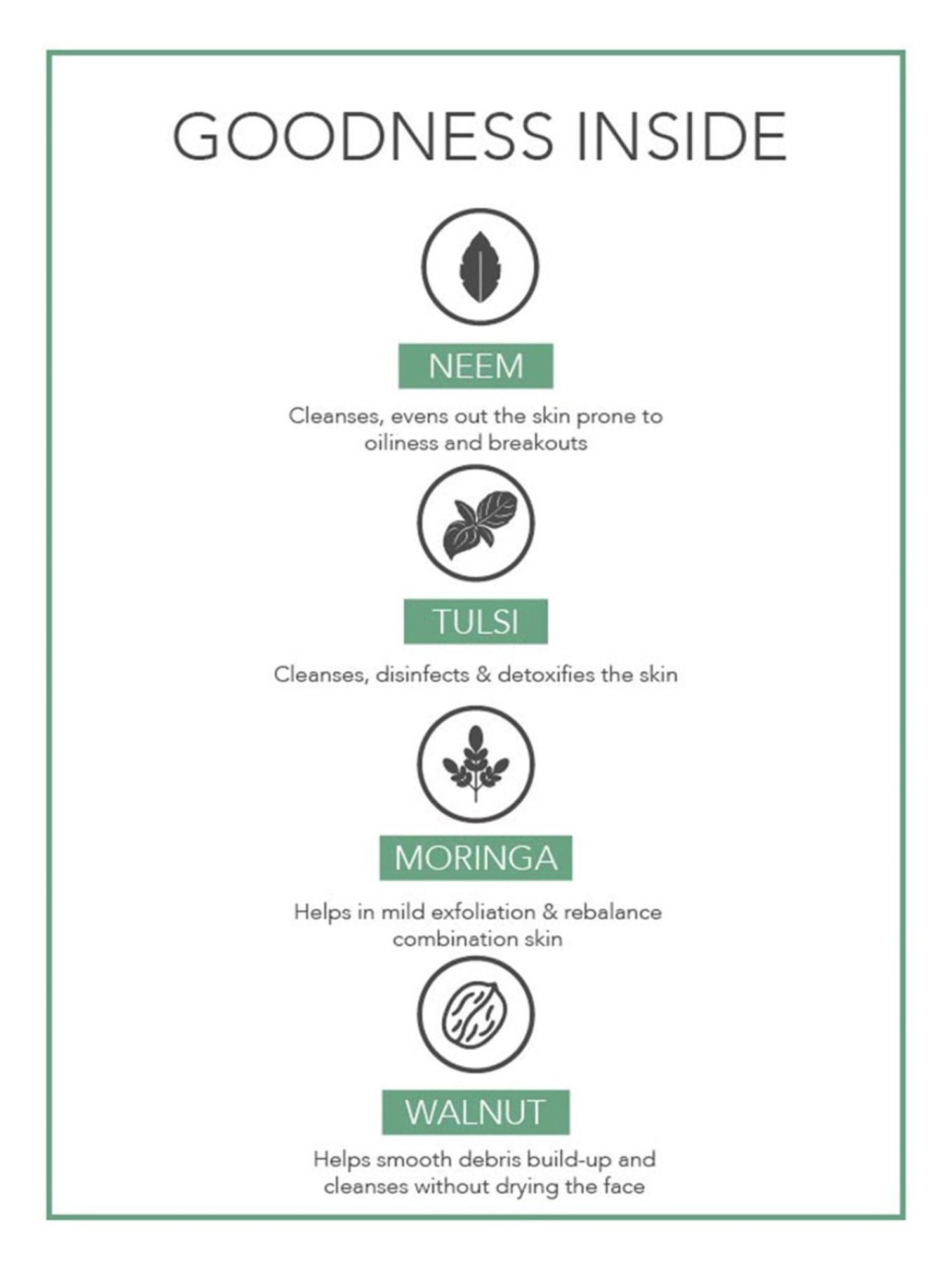 Fabessentials Neem, Tulsi, Moringa Face Wash & Scrub - 100 ml