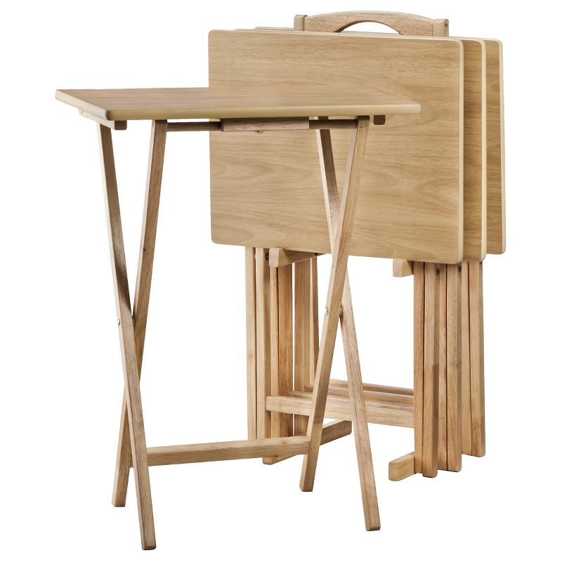 5pc Tray Table Set White - Flora Home