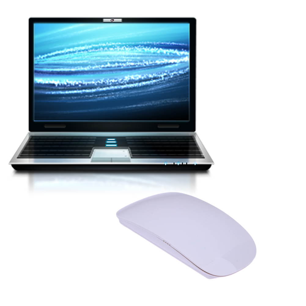 2.4Ghz Wireless Mouse 1200DPI Slim Clever Ergonomic Laser Optical Magic Mice Touch Ultrathin Computer Mouse With USB Receiver