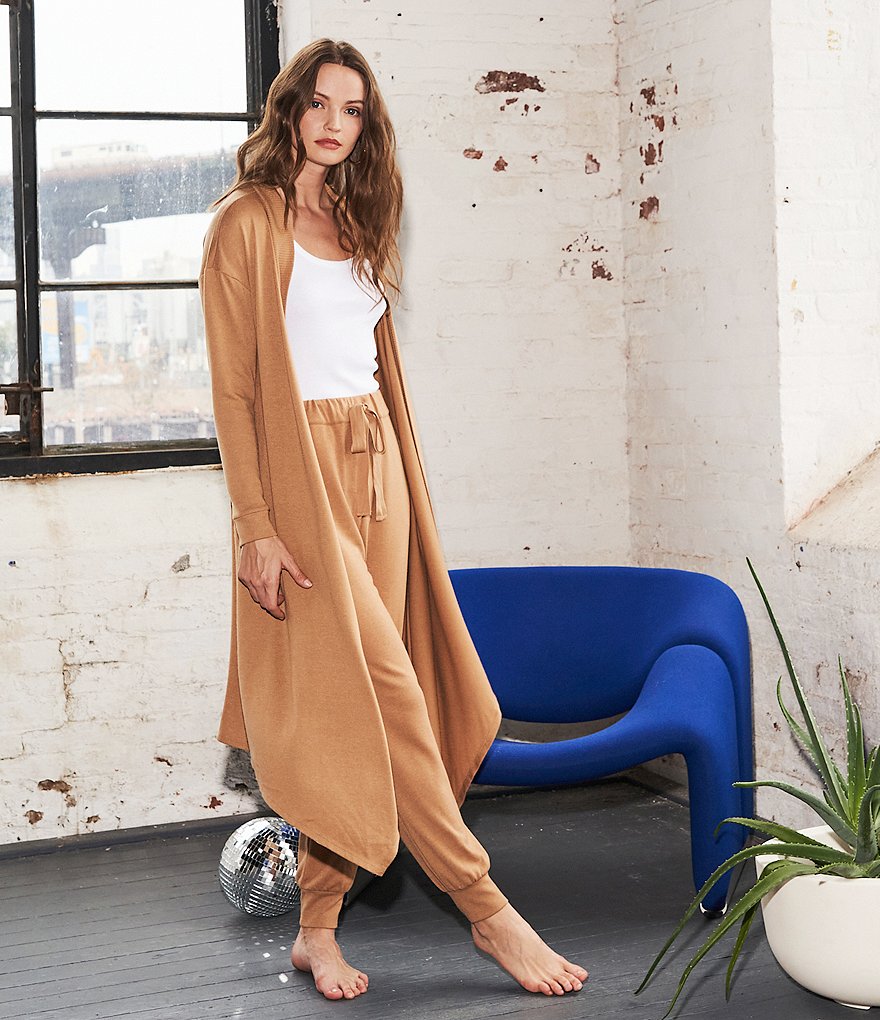 1. STATE Long Sleeve Drape Front Cozy Cardigan