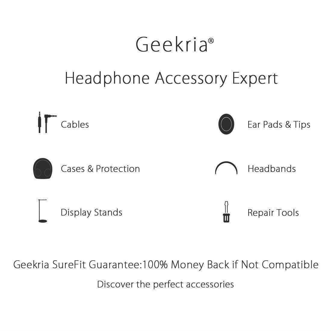 Geekria Earpad for TECHNICS RP-DH1200 DJ, SONY MDR-V700, Z700, V700DJ, ATH-T2, ATH-PRO700 Headphones Replacement Ear Pad / Ear Cushion / Ear Cover / Earpads Repair Parts (Black Leather)