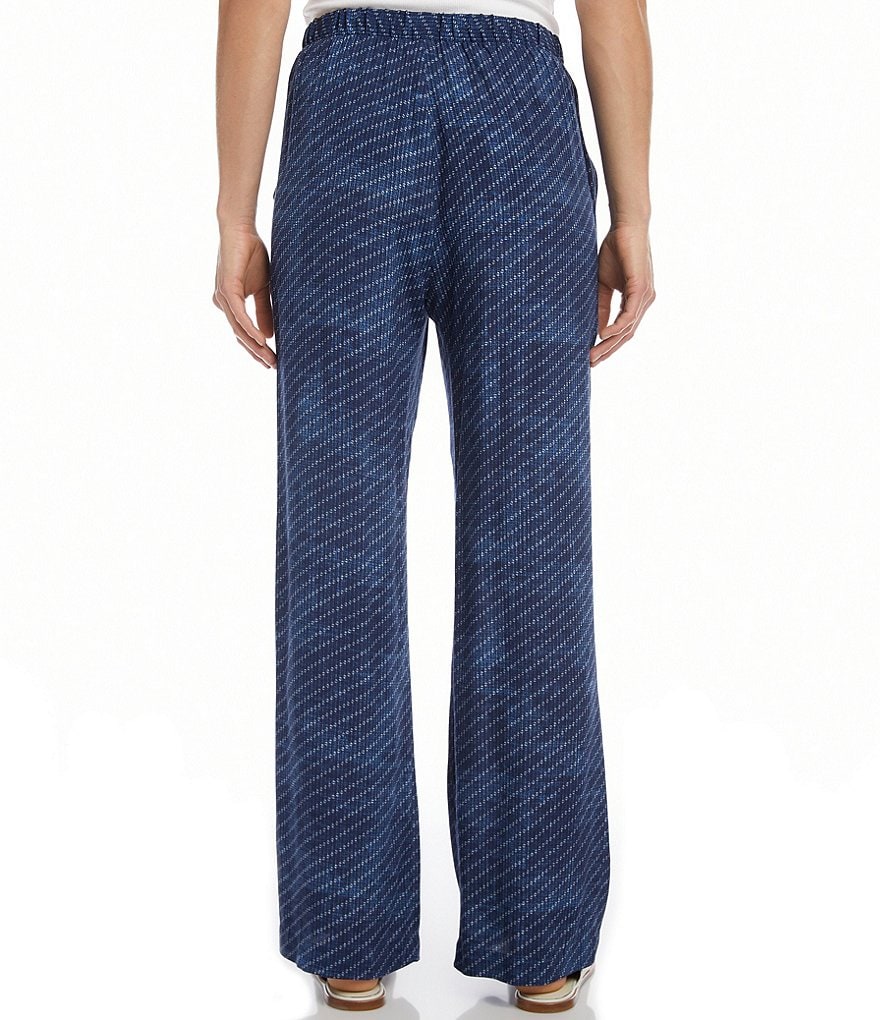 Karen Kane Textured Pinstripe Wide Leg Pants