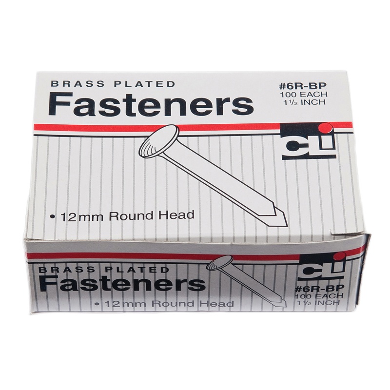 Brass Paper Fasteners 1 1/2 100/Box