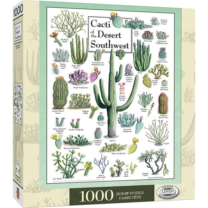 MasterPieces Inc Cacti of the Desert Southwest 1000 Piece Linen Jigsaw Puzzle