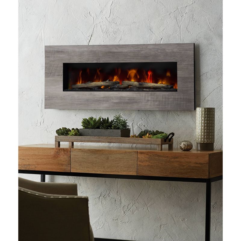 Dyna-Glo 48" Reversible Wall Mount Electric Fireplace Gray/Brown
