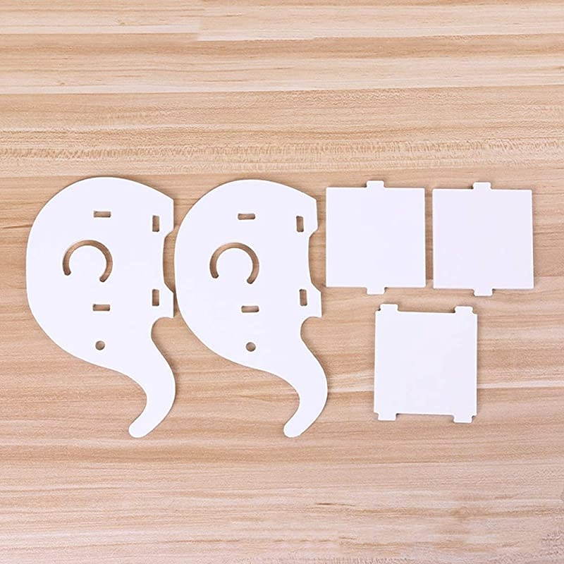 Elephant Cell Phone Stand, Set of 2 Elephant Phone Tablet Desk Pen Pencil Bracket Holder, Desk Decoration Organizer-Pink+White