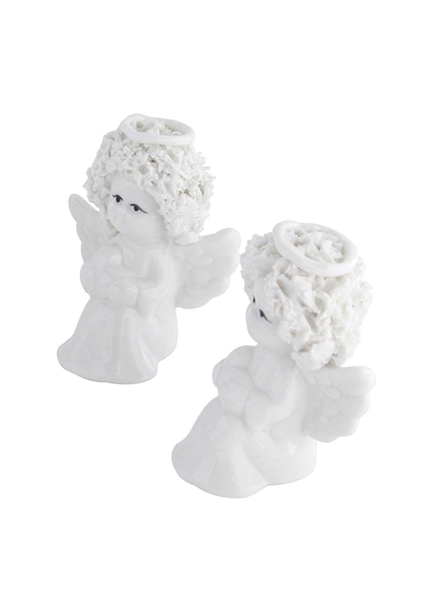 Tayhaa White Ceramic European Figurine Showpiece - Set of 2