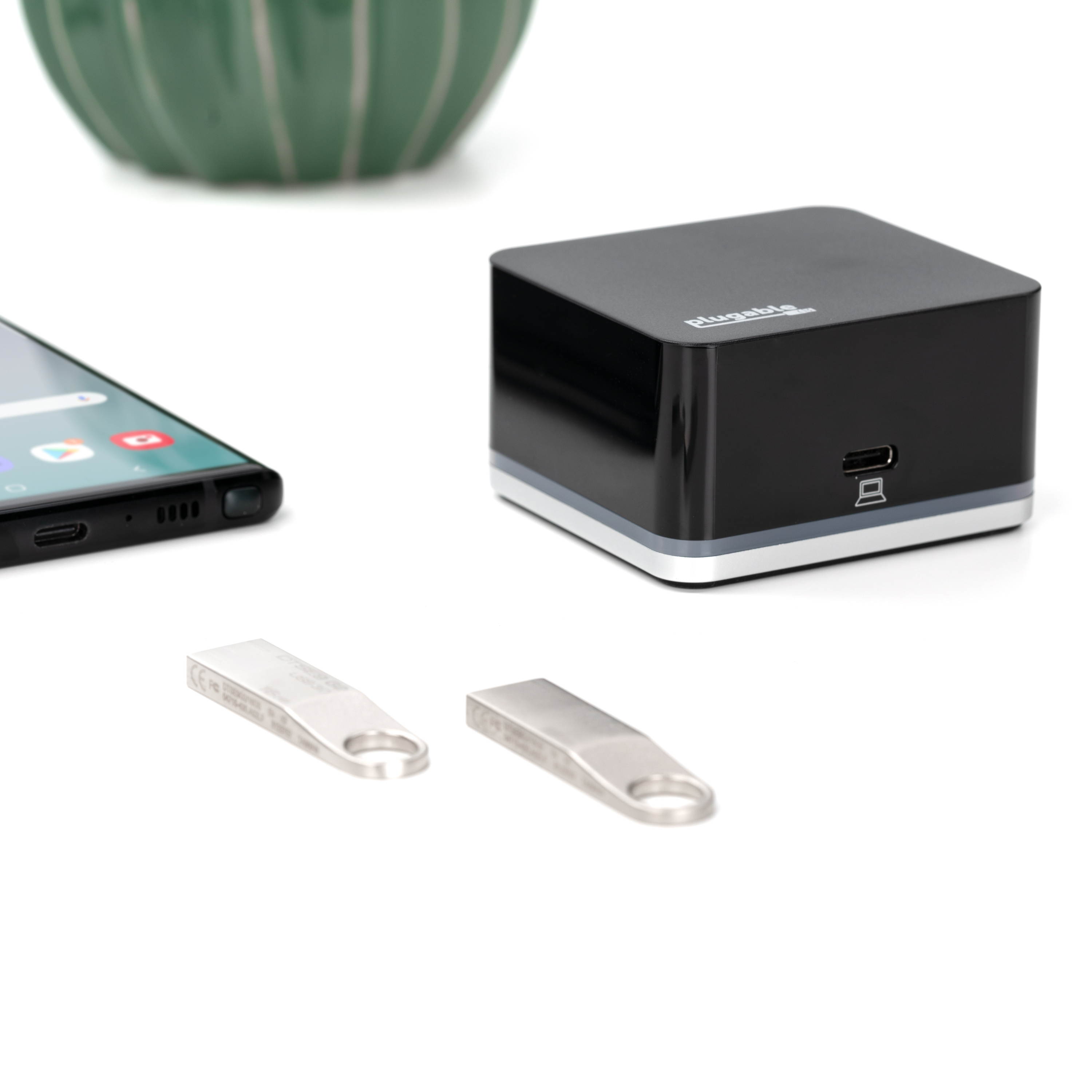 Plugable Phone Cube Compatible with Samsung DeX Dock, DeX Station, DeX Pad, Galaxy Note 9, S9, S9 Plus, S8, S8 Plus, S10, Tab S5e - Transforms Your USB C phone to a Desktop with HDMI, USB and Ethernet