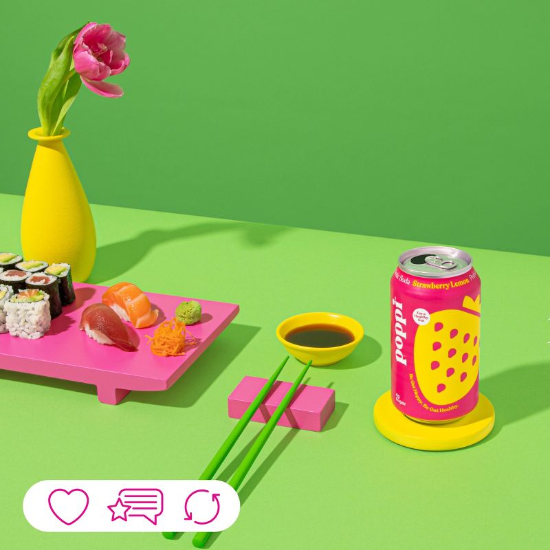 Poppi Strawberry Lemon Prebiotic Soda - 12 fl oz Can