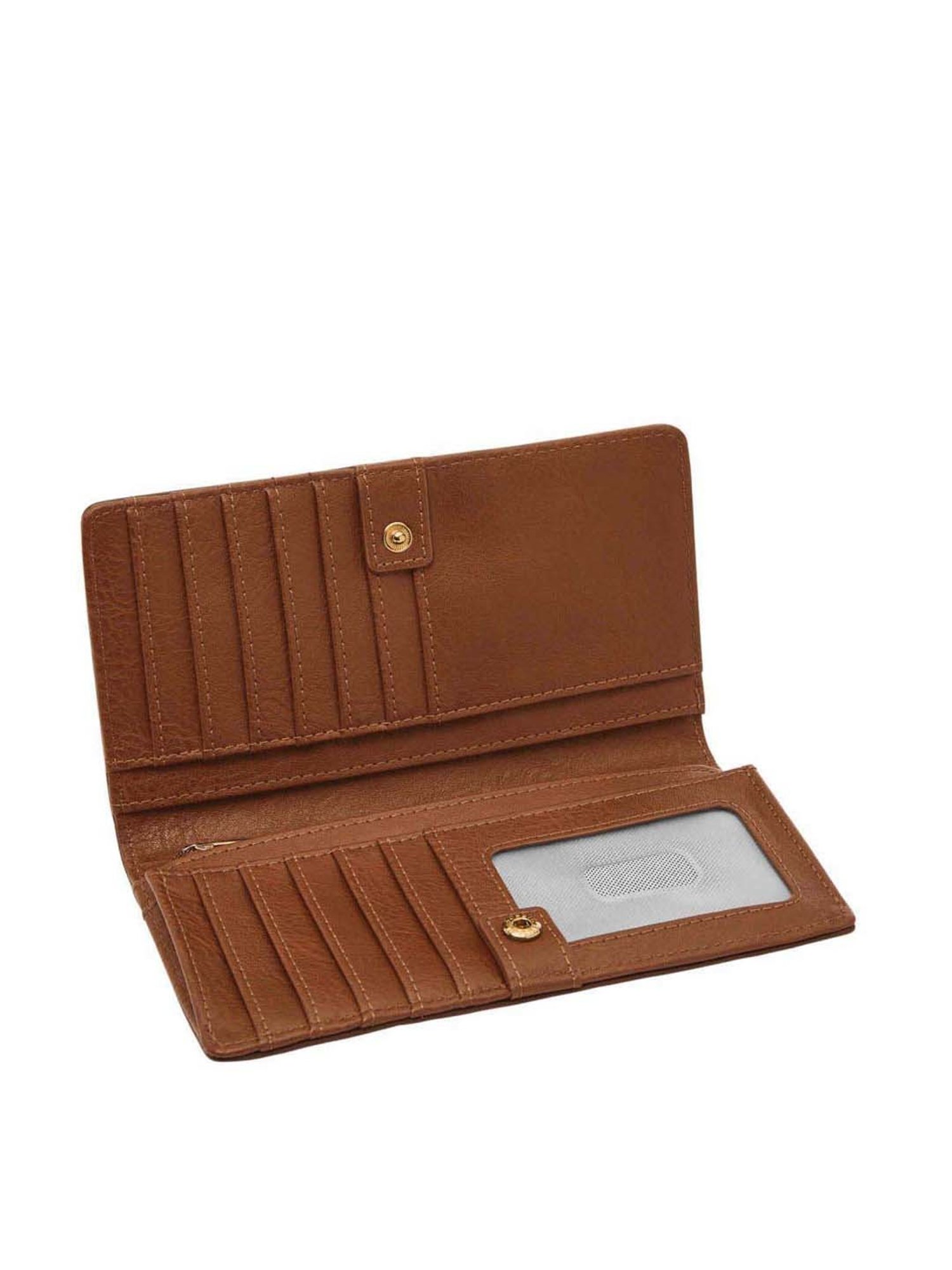 Fossil Liza Brown Solid Bi-Fold Wallet for Women