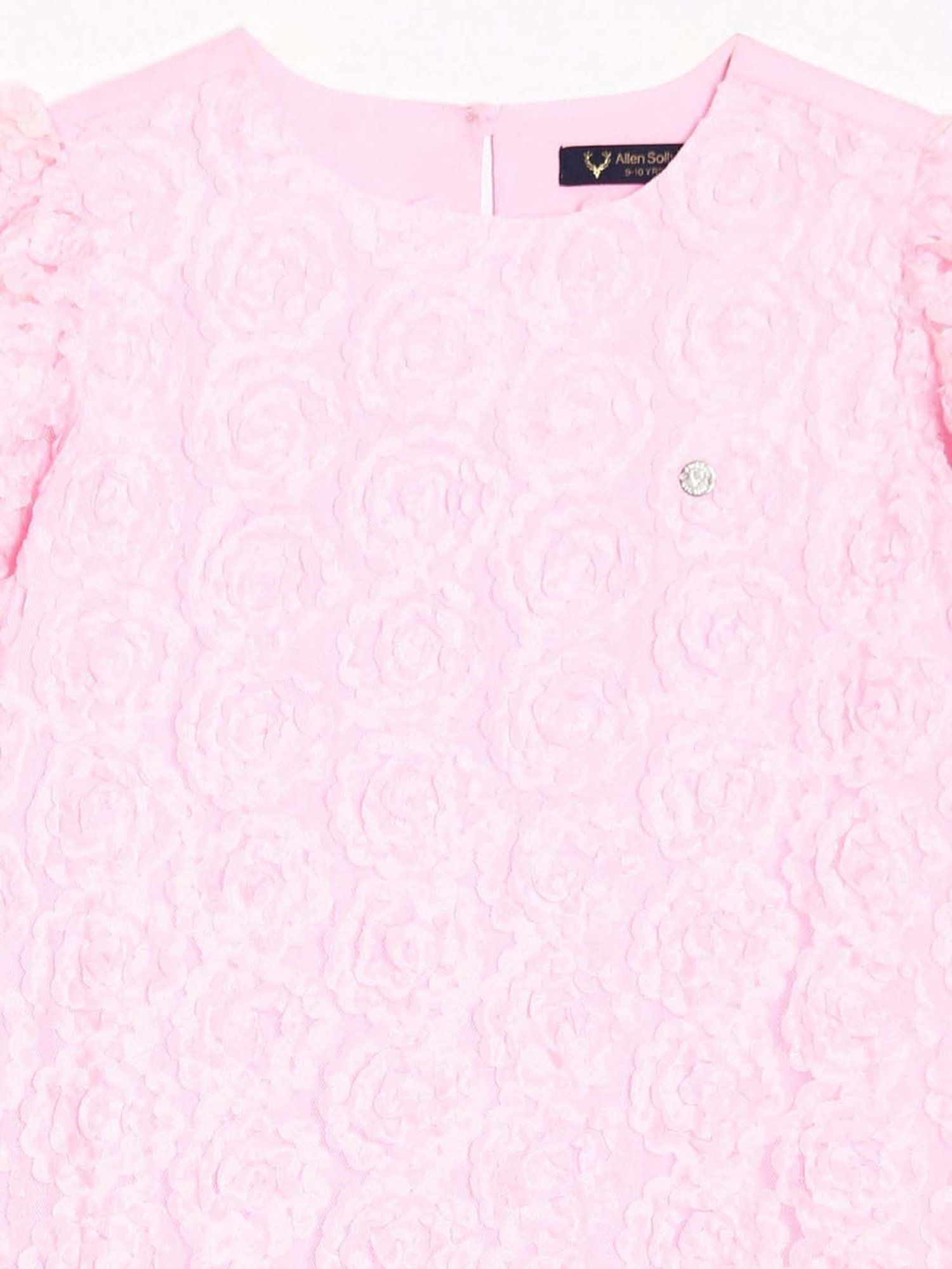 Allen Solly Kids Pink Cotton Color Block Dress