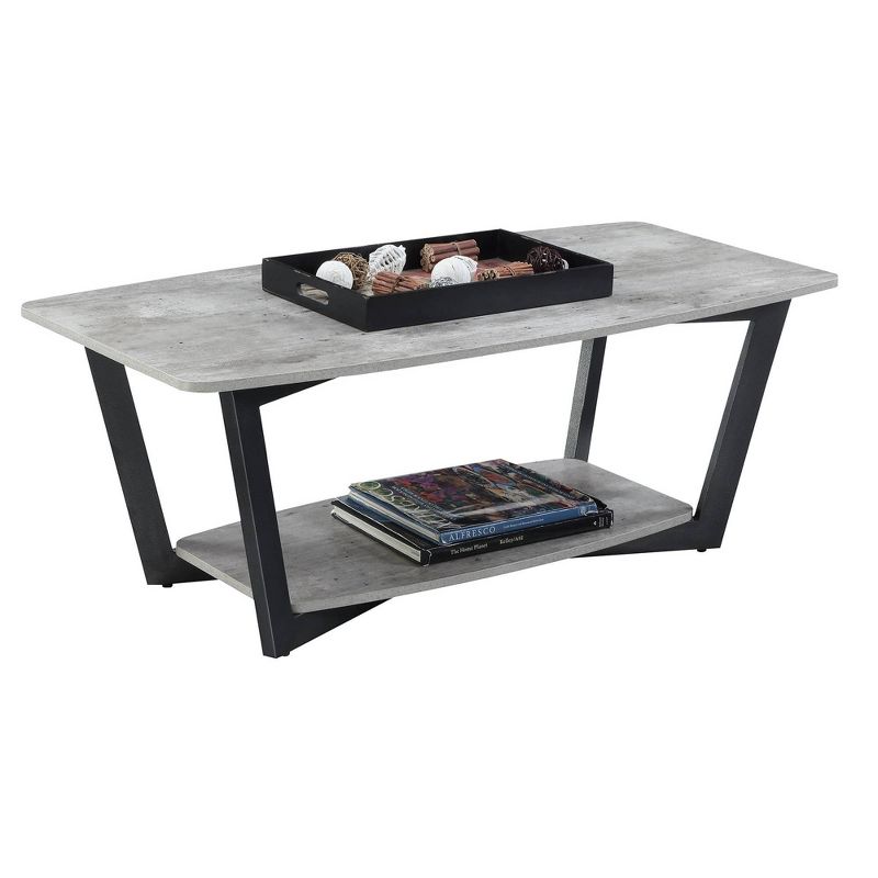 Graystone Coffee Table Faux Birch/Slate Gray - Breighton Home