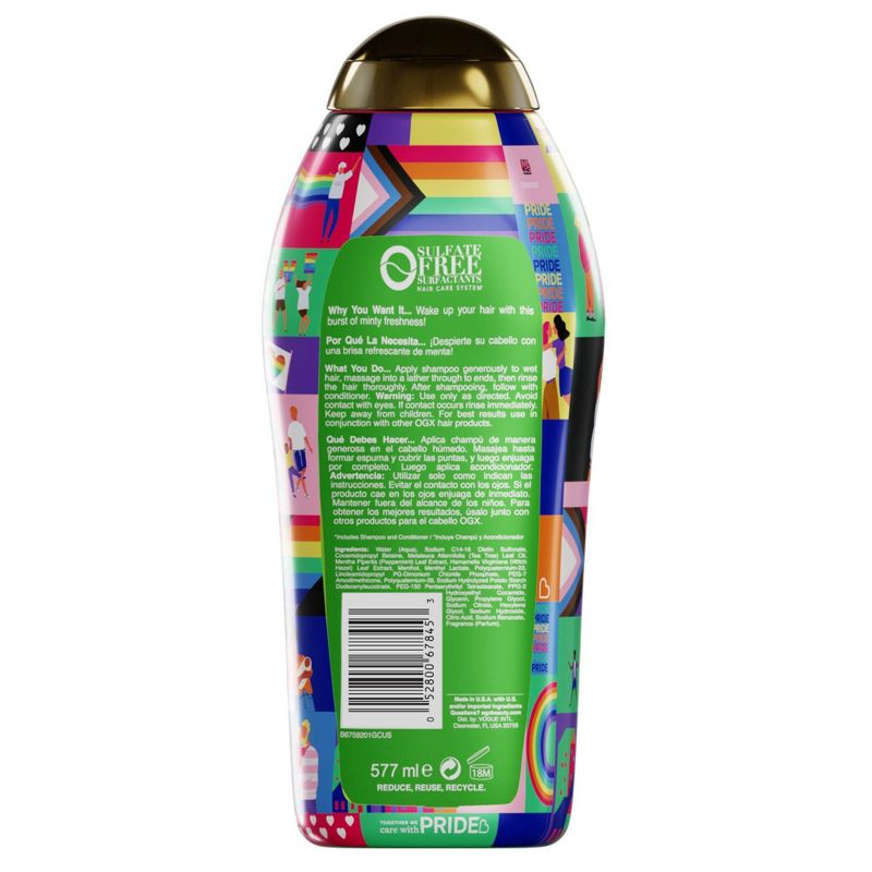 OGX Care with Pride Extra Strength Tea Tree Mint Shampoo - 19.5 fl oz