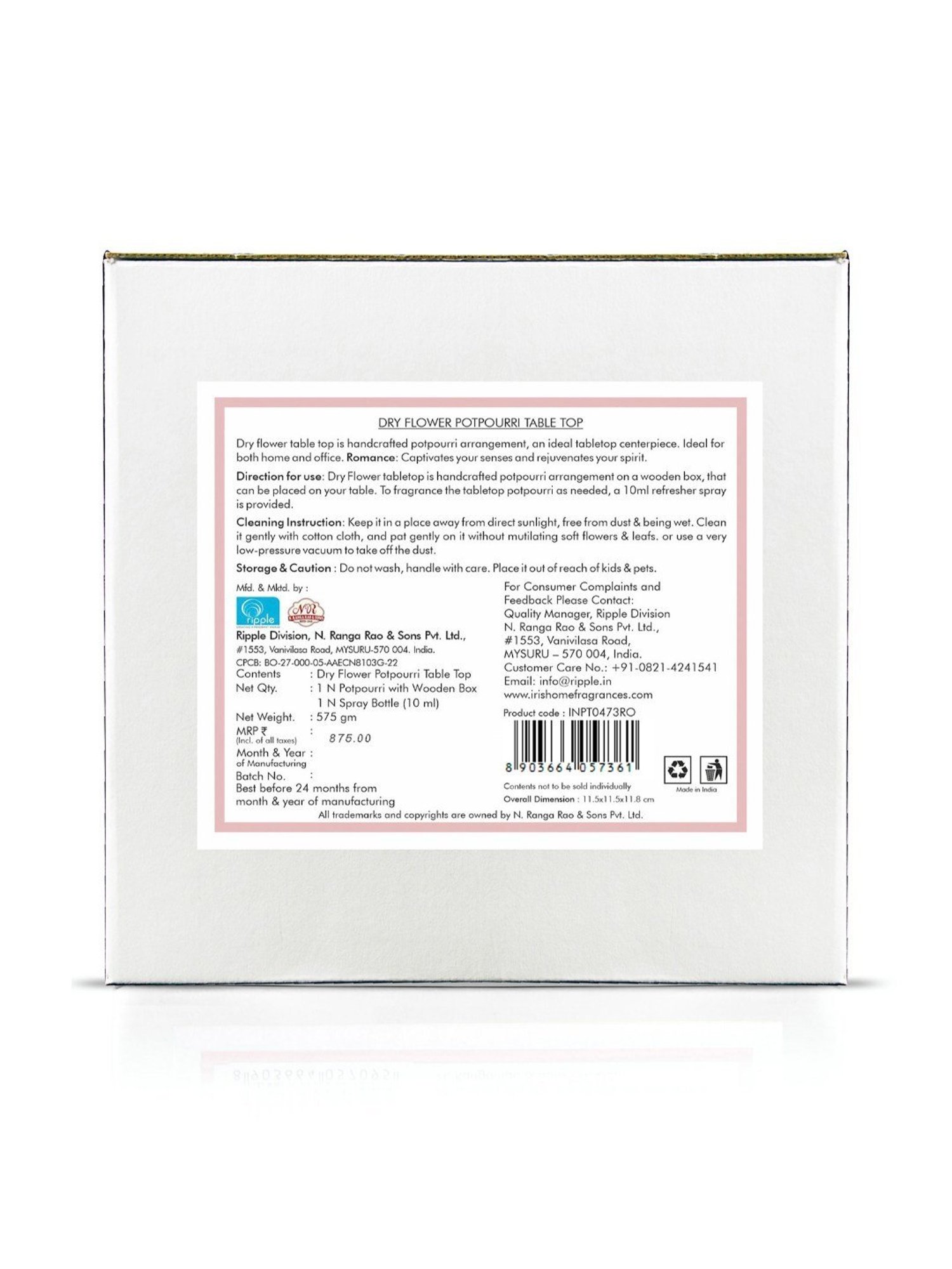 Fabindia Home Yavana Brown Ceramic Incense Holder