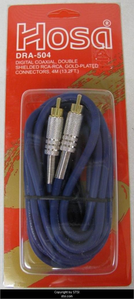 Hosa DRA-504 S/PDIF Coax, RCA to RCA, 4 m