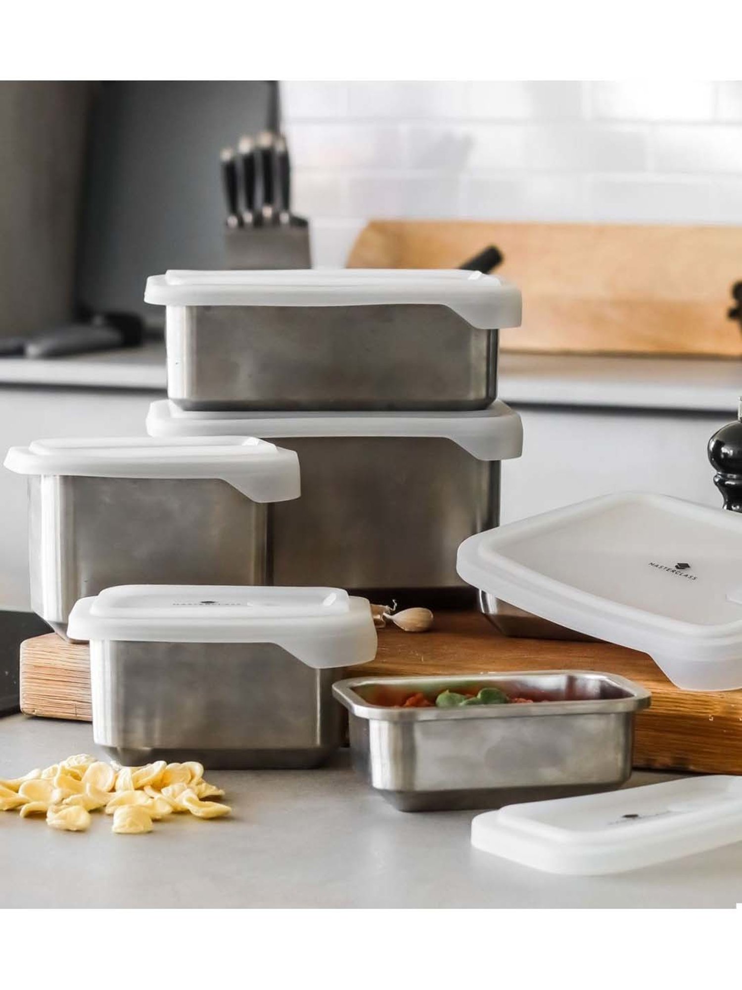 MasterClass Grey Stainless Steel Snack Dish (0.5 L)