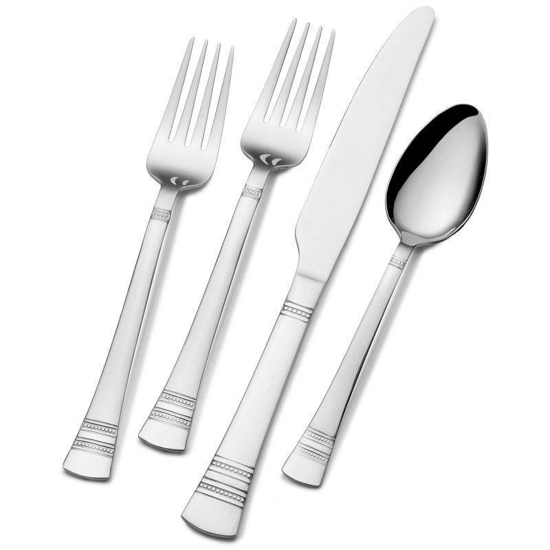 Gourmet Settings 20pc Twist Flatware Set