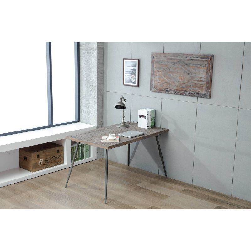 54" Reddick Wood Dining Table/Desk Antique Gray - Summerland Home