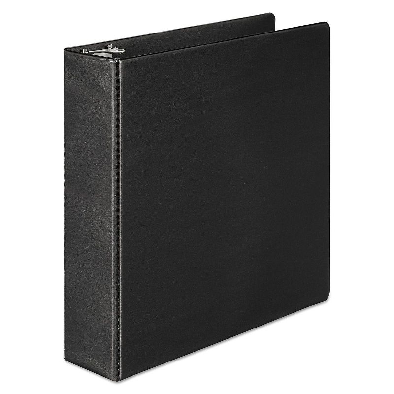 WILSON JONES CO. Standard D-Ring Binder, 2" Capacity, 11"x8-1/2", Black 38344B