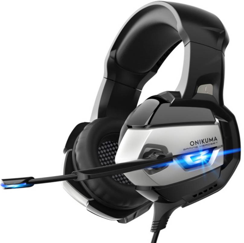 K5 Headphones PC Computer 3.5MM Oversized Ear Shell Internet Cafe earphones Listening to Sound Positioning Luminous headsets