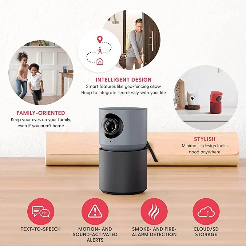 Wireless HD Indoor Pan-&-Tilt Security Camera with 5-Day Free Cloud Recording, Smart Mobile App, Night Vision, Motion & Sound Detection, 2-Way Audio, 2.4 / 5.0GHz, Works with Alexa & Google Home
