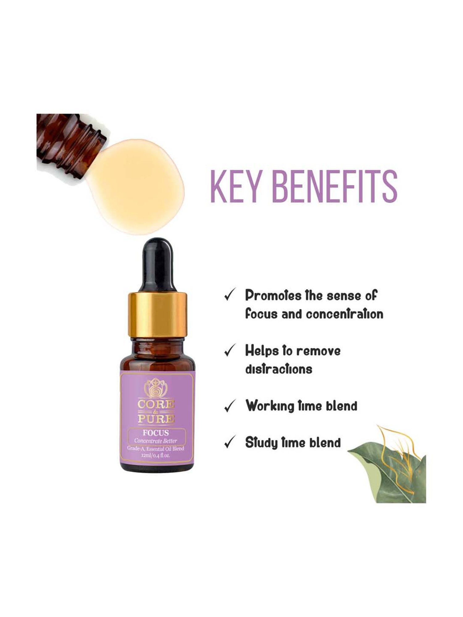 CORE & PURE Focus Oil - 12 ml